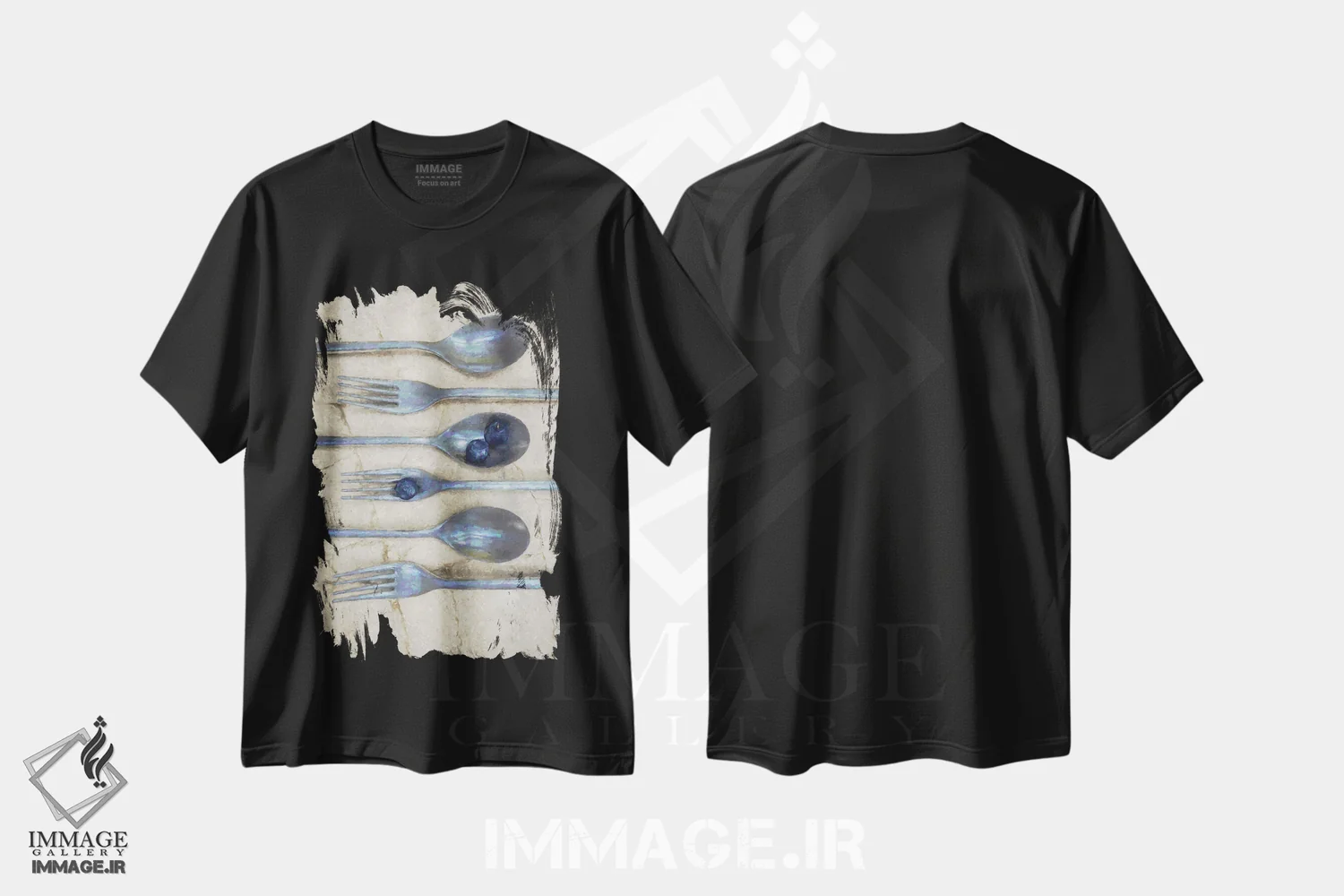 تیشرت مشکی طرح دار آشپزی ۱، هنر دیجیتال اثر سینتیا دکر | فروشگاه ایماژ