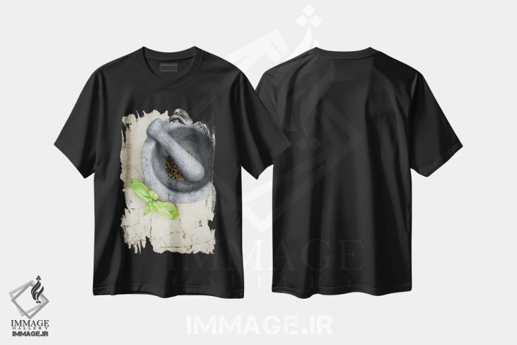 تیشرت مشکی طرح دار آشپزی ۳، هنر دیجیتال اثر سینتیا دکر | immage.ir