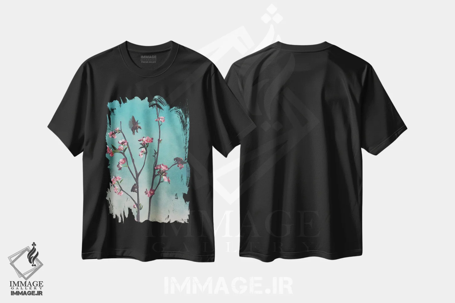 تیشرت مشکی طرح دار خرس های وزوزی، هنر فاخر معاصر اثر سینتیا دکر | فروشگاه ایماژ