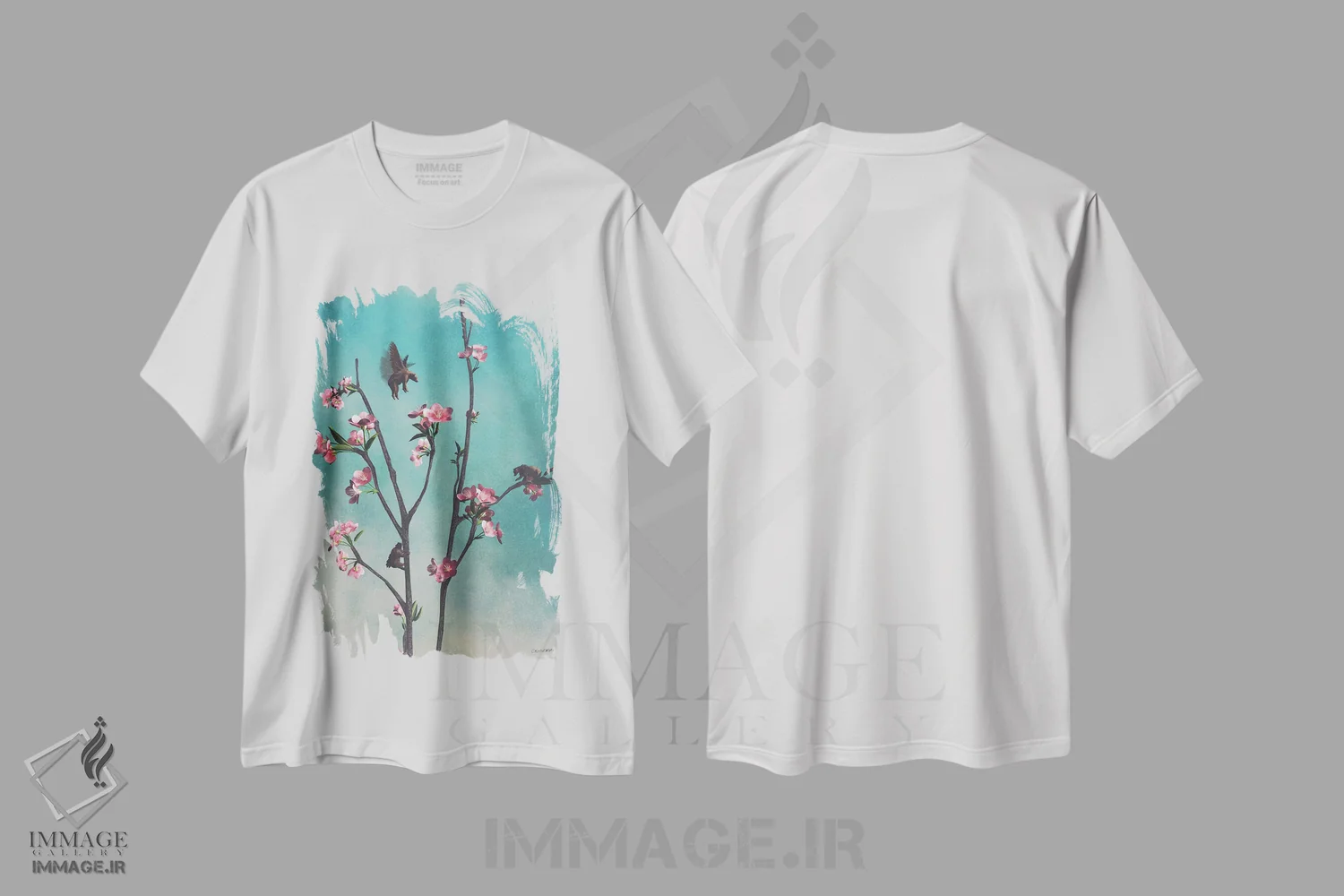 تیشرت سفید طرح دار خرس های وزوزی، هنر فاخر معاصر اثر سینتیا دکر | immage.ir