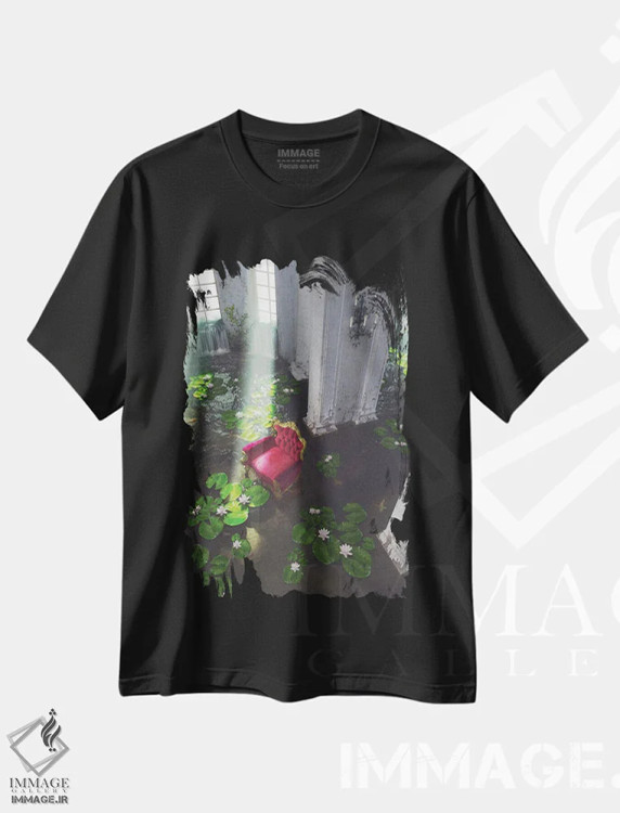 تیشرت مشکی طرح دار دوست دارم آنچه با اینجا انجام دادی!، هنر فاخر معاصر اثر سینتیا دکر | immage.ir