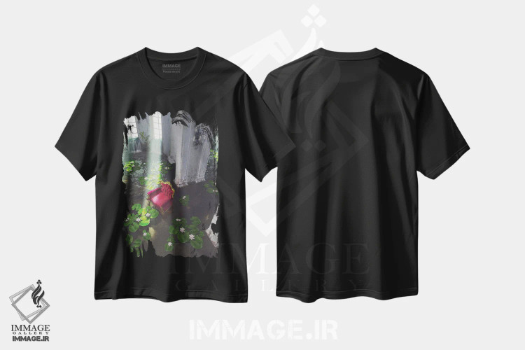 تیشرت مشکی طرح دار دوست دارم آنچه با اینجا انجام دادی!، هنر فاخر معاصر اثر سینتیا دکر | immage.ir