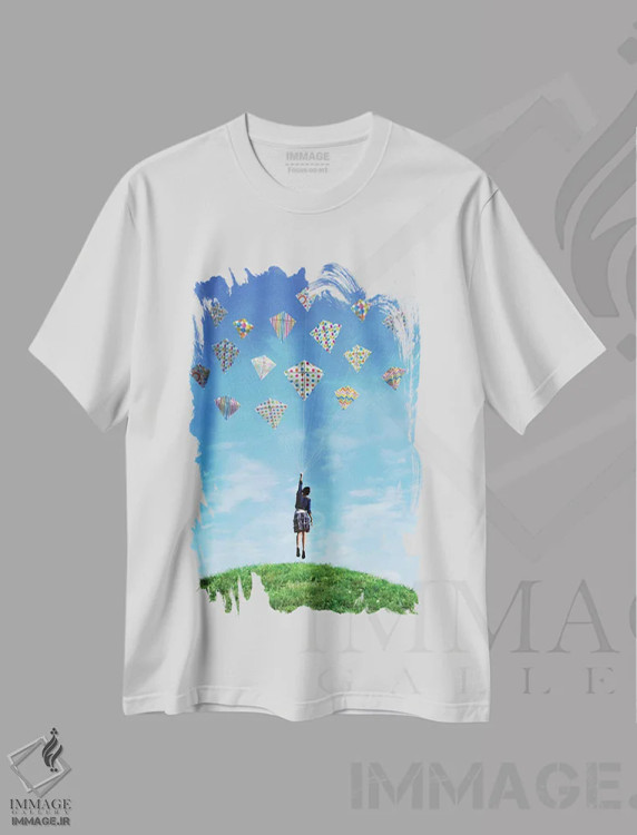 تیشرت سفید طرح دار چندوظیفگی، هنر دیجیتال اثر سینتیا دکر | immage.ir