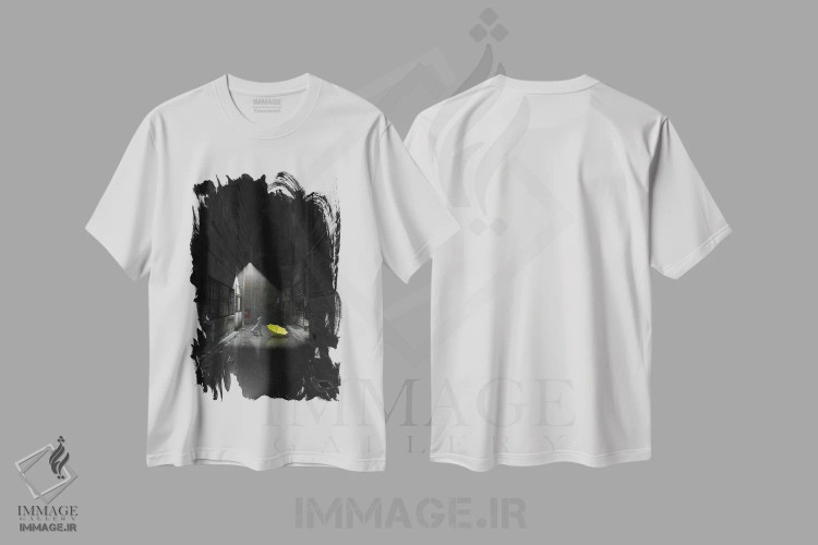 تیشرت سفید طرح دار نشئگی روحانی، هنر دیجیتال اثر سینتیا دکر | فروشگاه ایماژ
