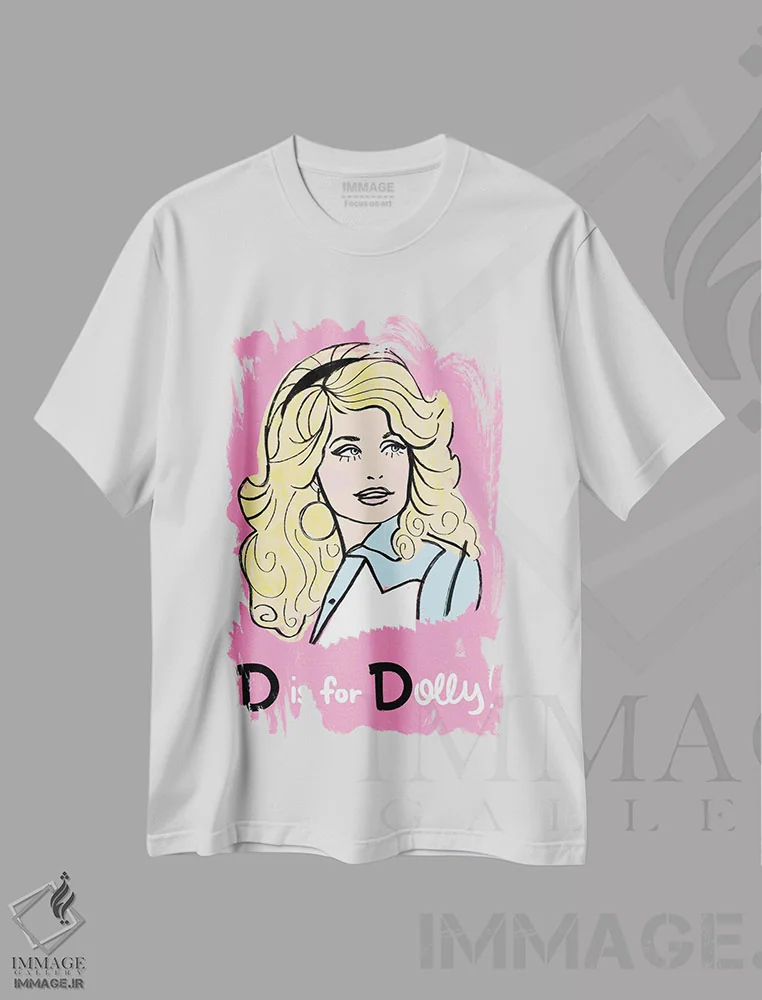 تیشرت سفید طرح دار د برای دالی است، هنر فاخر معاصر اثر کروموآی | فروشگاه ایماژ