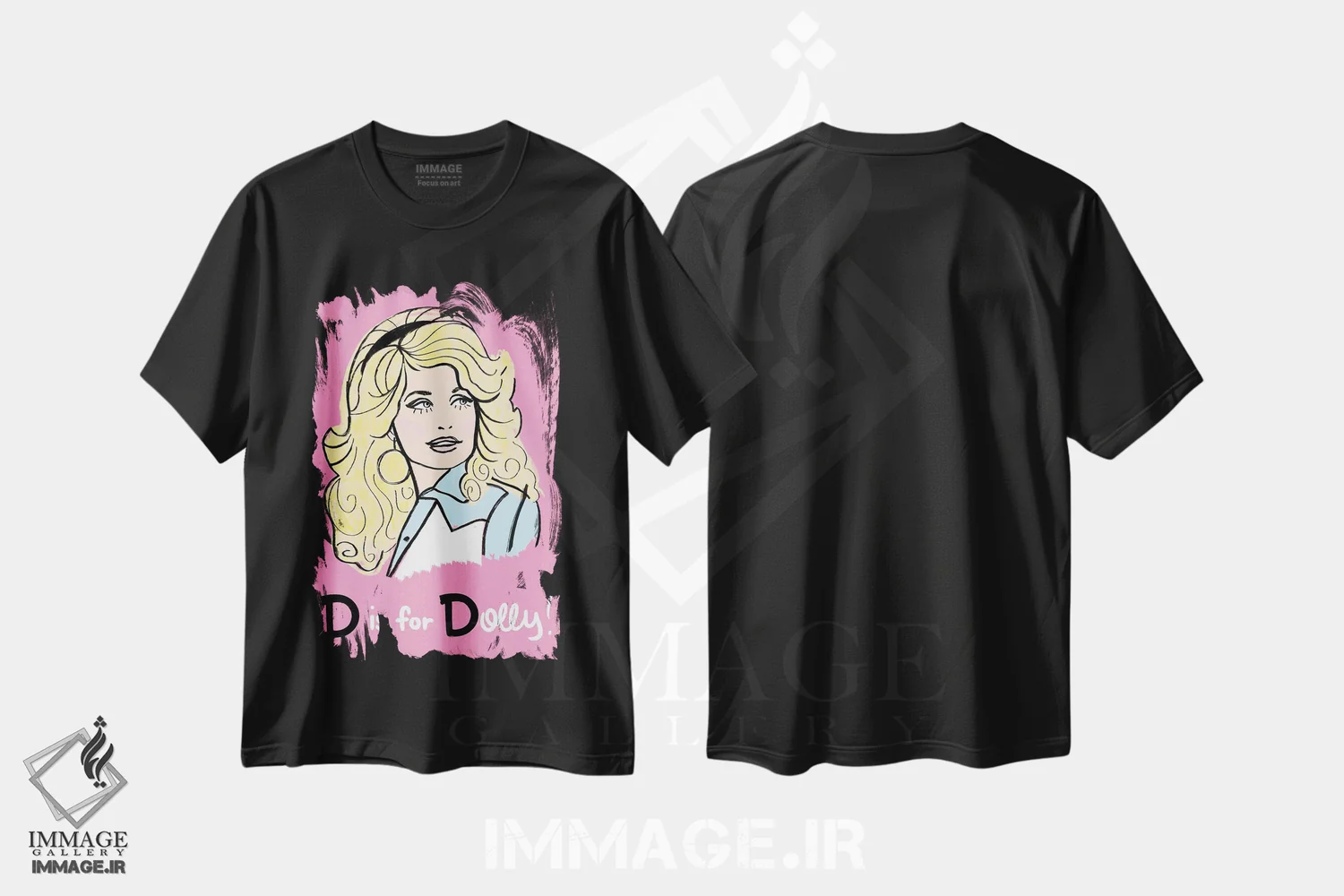 تیشرت مشکی طرح دار د برای دالی است، هنر فاخر معاصر اثر کروموآی | immage.ir
