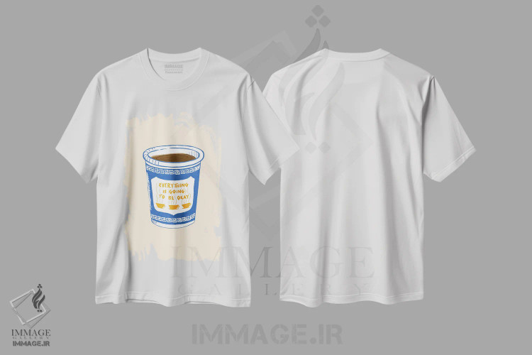 تیشرت سفید طرح دار همه چیز درست خواهد شد، هنر فاخر معاصر اثر کروموآی | فروشگاه ایماژ