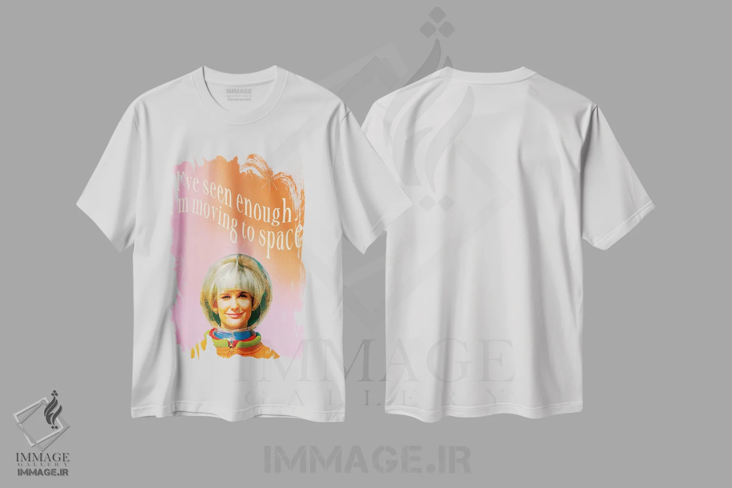 تیشرت سفید طرح دار کافی دیده ام، تزئینی اثر کروموآی | فروشگاه ایماژ