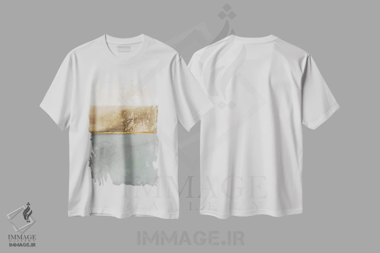 تیشرت سفید طرح دار آشنا به نظر می رسد اثر دن منیلی | فروشگاه ایماژ