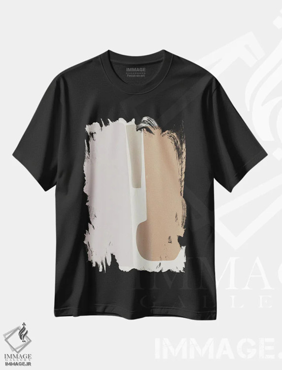 تیشرت مشکی طرح دار انتزاعی ماشین قدیمی I اثر دن منیلی | فروشگاه ایماژ