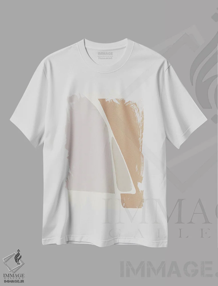 تیشرت سفید طرح دار انتزاعی ماشین قدیمی II اثر دن منیلی | فروشگاه ایماژ
