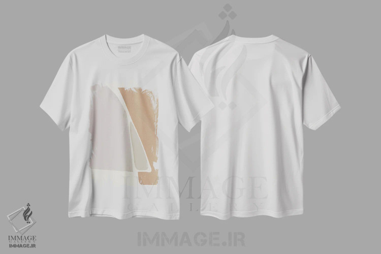 تیشرت سفید طرح دار انتزاعی ماشین قدیمی II اثر دن منیلی | فروشگاه ایماژ