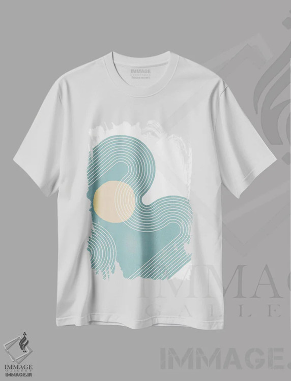 تیشرت سفید طرح دار مدرن II اثر دن منیلی | immage.ir