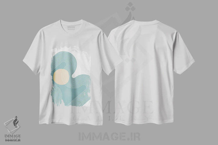 تیشرت سفید طرح دار مدرن II اثر دن منیلی | immage.ir
