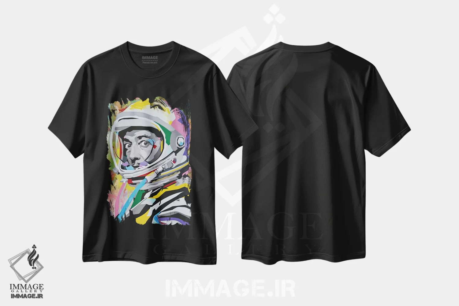 تیشرت مشکی طرح دار کازمو دالی، هنر فاخر اثر داز | immage.ir