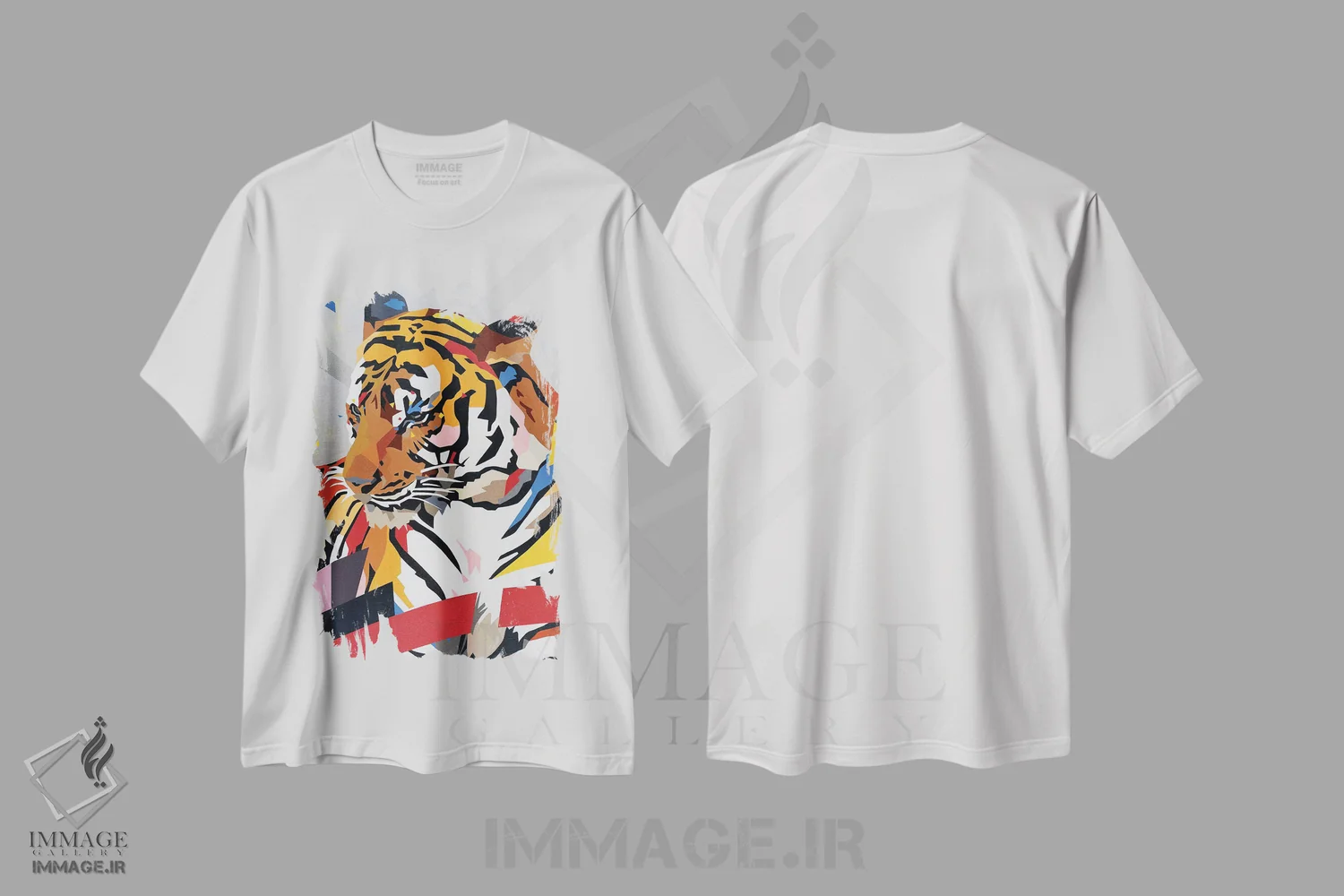 تیشرت سفید طرح دار ببر چینی، هنر خیابانی اثر داز | immage.ir