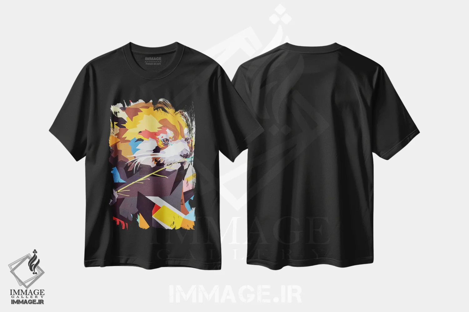 تیشرت مشکی طرح دار پاندای قرمز II، هنر فاخر اثر داز | immage.ir