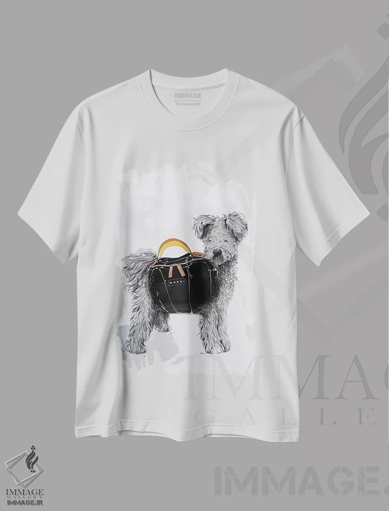 تیشرت سفید طرح دار مارنی، هنر دیجیتال اثر امبر دی | immage.ir