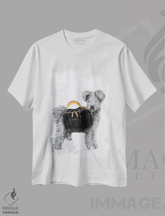 تیشرت سفید طرح دار مارنی، هنر دیجیتال اثر امبر دی | immage.ir