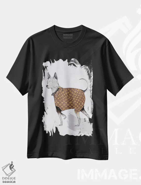 تیشرت مشکی طرح دار ال وی، هنر دیجیتال اثر امبر دی | immage.ir