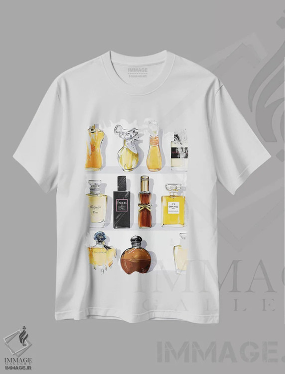 تیشرت سفید طرح دار White Background,سالن، زمینه سفید اثر امبر دی | immage.ir