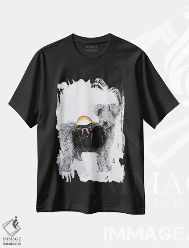 تیشرت مشکی طرح دار مارنی، هنر دیجیتال اثر امبر دی | فروشگاه ایماژ