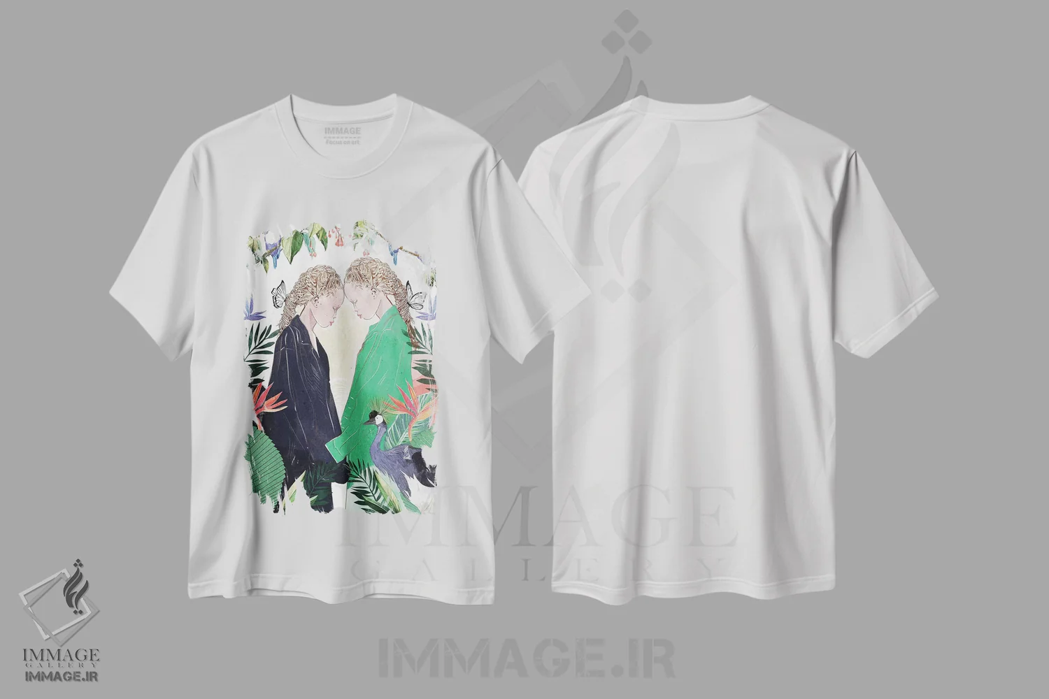 تیشرت سفید طرح دار دوستان صمیمی، هنر آمریکایی آفریقایی تبار اثر امبر دی | immage.ir
