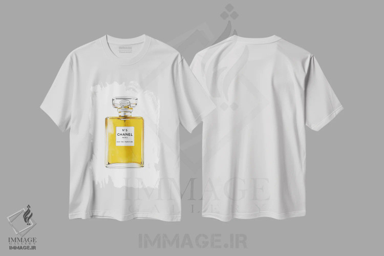 تیشرت سفید طرح دار شماره ۵، دکور معاصر اثر امبر دی | فروشگاه ایماژ