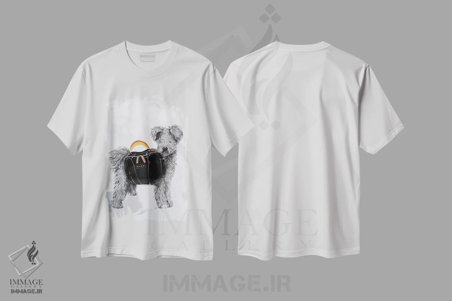 تیشرت سفید طرح دار مارنی، هنر دیجیتال اثر امبر دی | immage.ir
