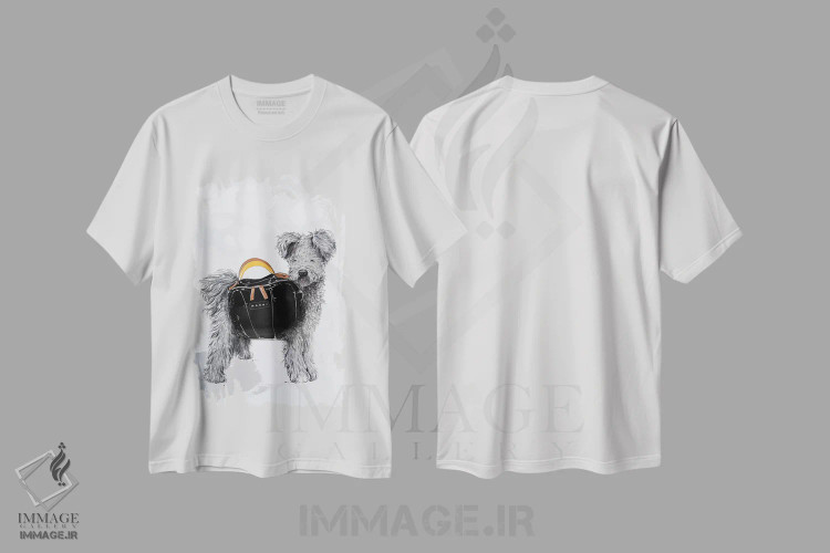 تیشرت سفید طرح دار مارنی، هنر دیجیتال اثر امبر دی | immage.ir
