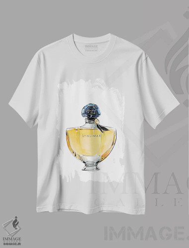 تیشرت سفید طرح دار شالیمار، دکور معاصر اثر امبر دی | فروشگاه ایماژ