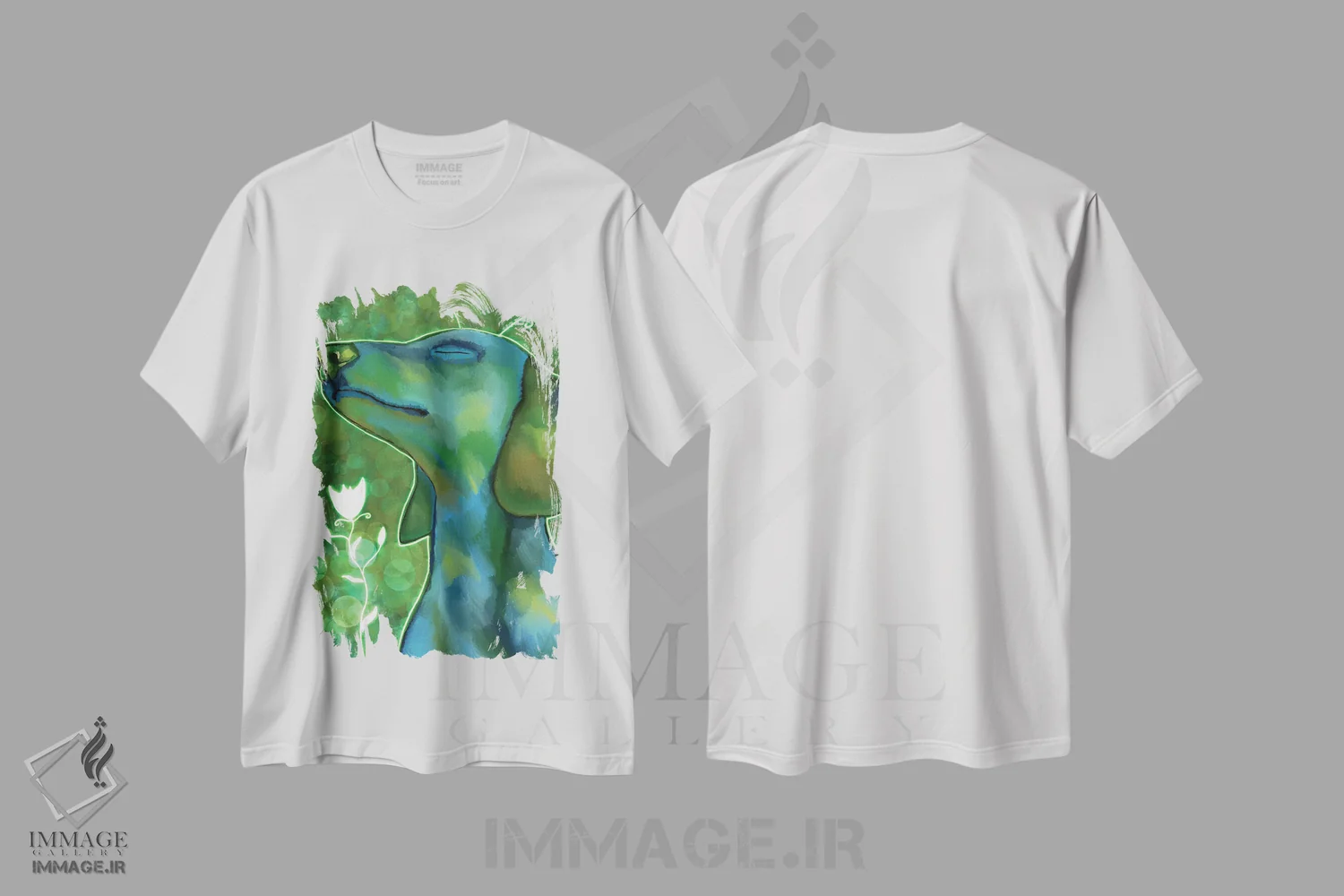 تیشرت سفید طرح دار دخسوند افسانه ای، دکور معاصر اثر دائو زد | immage.ir