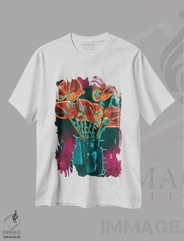 تیشرت سفید طرح دار کالاس اثر دائو زد | immage.ir