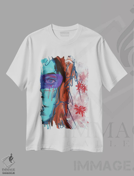 تیشرت سفید طرح دار صبر، دکور معاصر اثر دائو زد | immage.ir