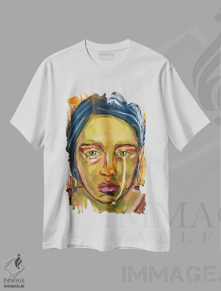 تیشرت سفید طرح دار صمیمیت/صداقت، دکور معاصر اثر دائو زد | فروشگاه ایماژ