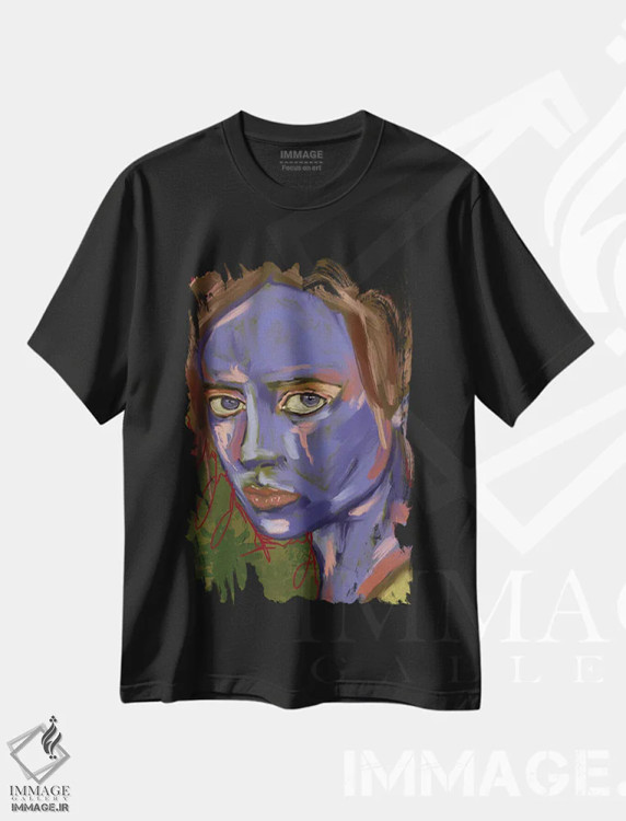 تیشرت مشکی طرح دار توالی/دنباله، دکور معاصر اثر دائو زد | فروشگاه ایماژ