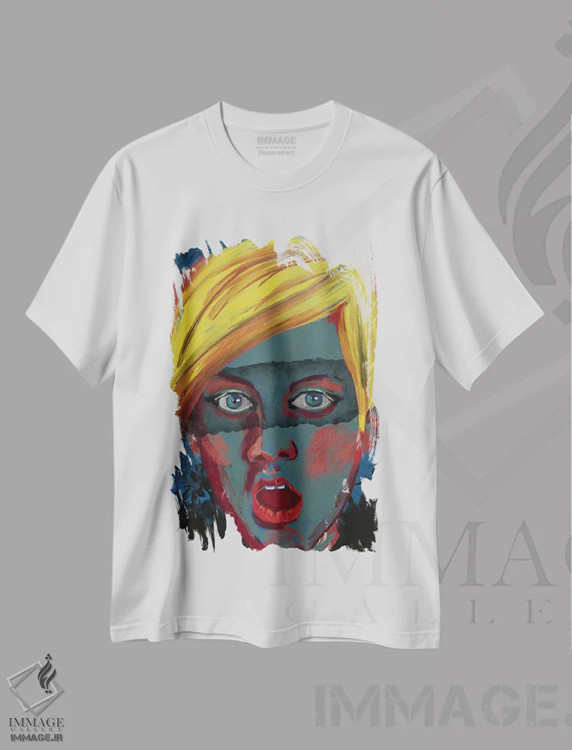 تیشرت سفید طرح دار باز بودن/گشودگی، دکور معاصر اثر دائو زد | فروشگاه ایماژ