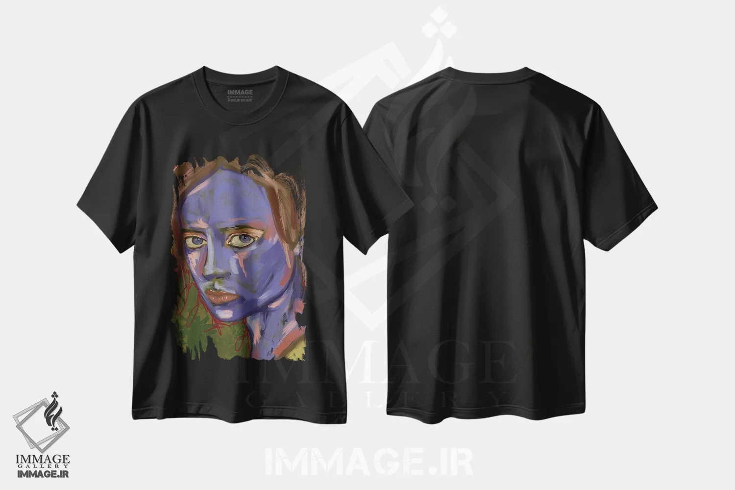 تیشرت مشکی طرح دار توالی/دنباله، دکور معاصر اثر دائو زد | فروشگاه ایماژ