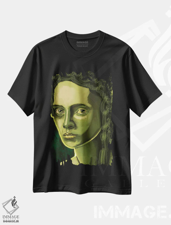 تیشرت مشکی طرح دار دگرگونی/تغییر شکل، دکور معاصر اثر دائو زد | فروشگاه ایماژ