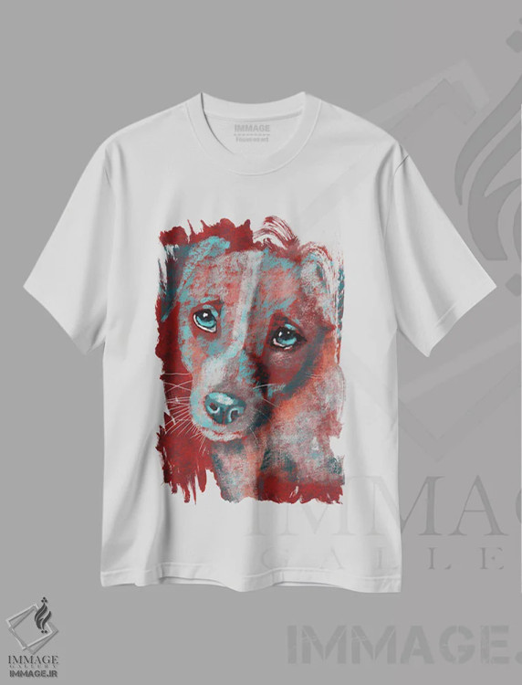 تیشرت سفید طرح دار آیا غمگین هستی، هنر فاخر معاصر اثر دائو زد | immage.ir