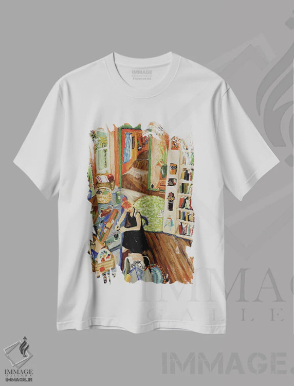 تیشرت سفید طرح دار دکوری های کیمی، مدیوم اثر دبورا ایو آلاسترا | فروشگاه ایماژ