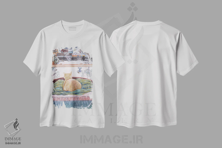 تیشرت سفید طرح دار نمای زمستانی ملکه، مدیوم اثر دبورا ایو آلاسترا | فروشگاه ایماژ