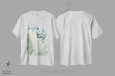 تیشرت سفید طرح دار برف تِیبر، هنر فاخر معاصر اثر دبورا ایو آلاسترا | immage.ir