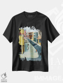 تیشرت مشکی طرح دار زمستان سنت جانز، هنر فاخر معاصر اثر دبورا ایو آلاسترا | فروشگاه ایماژ