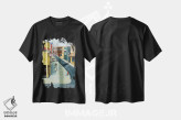 تیشرت مشکی طرح دار زمستان سنت جانز، هنر فاخر معاصر اثر دبورا ایو آلاسترا | فروشگاه ایماژ