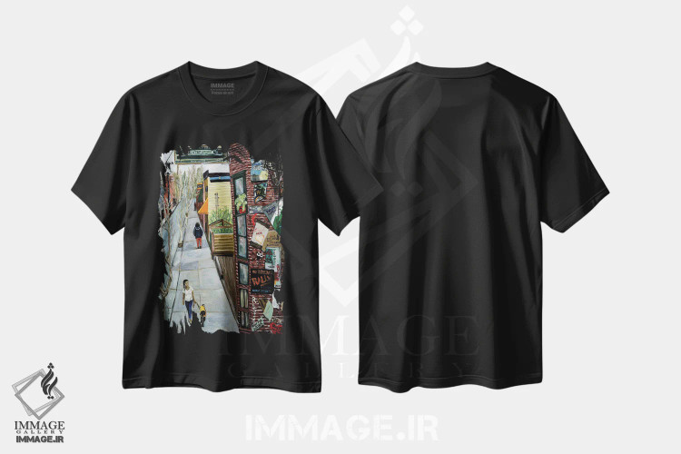 تیشرت مشکی طرح دار بین شهری، دکور معاصر اثر دبورا ایو آلاسترا | immage.ir