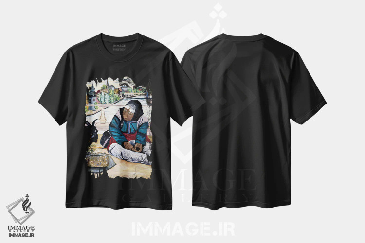 تیشرت مشکی طرح دار پاریسی ها، هنر آمریکایی آفریقایی تبار اثر دبورا ایو آلاسترا | immage.ir