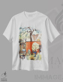 تیشرت سفید طرح دار جنگل حیاط پشتی، دکور معاصر اثر دبورا ایو آلاسترا | فروشگاه ایماژ