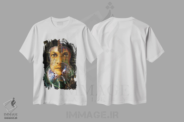 تیشرت سفید طرح دار کریس ویتلی، هنر دیجیتال اثر دانا برت موناک | فروشگاه ایماژ