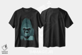 تیشرت مشکی طرح دار گوریل، هنر دیجیتال اثر دیتِر براون | فروشگاه ایماژ
